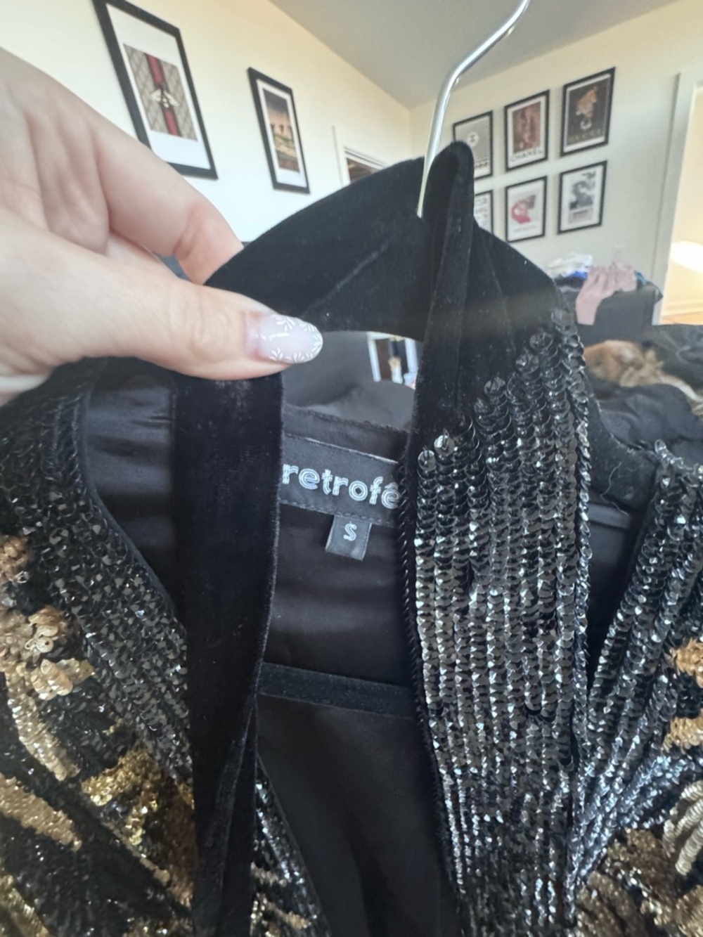 Gabrielle Robe Dress in Black & Gold Palm
RETROFETE - Picture 6 of 6